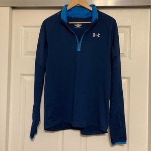 Under Armour Fitted Blue Pullover Men's/Unisex Med